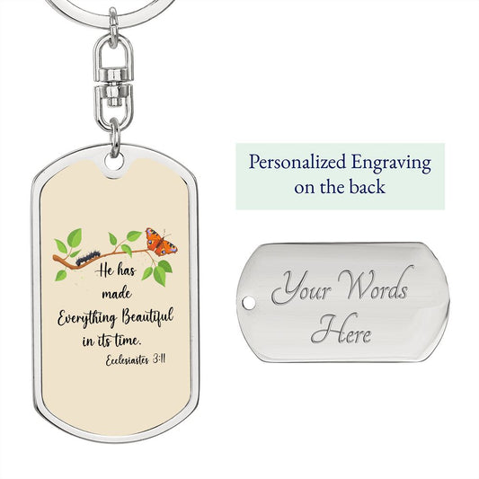 Engraved, Bible verse keychain, inspirational gift, christian keychain, christian gifts, scripture keychain, custom keychain, faith keychain - I Love Heartstrings