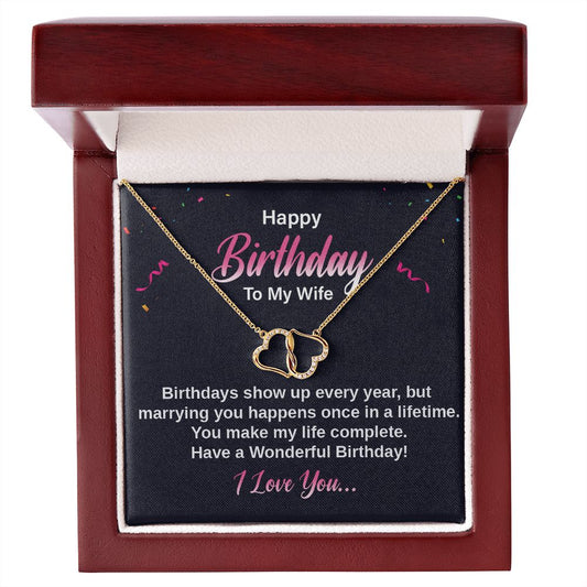 Everlasting Love Birthday Necklace To My Wife - I Love Heartstrings