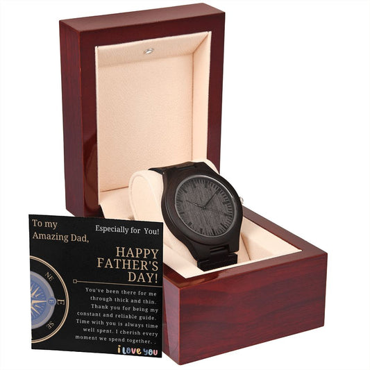 Father's Day Wooden Watch Gift for Dad - I Love Heartstrings