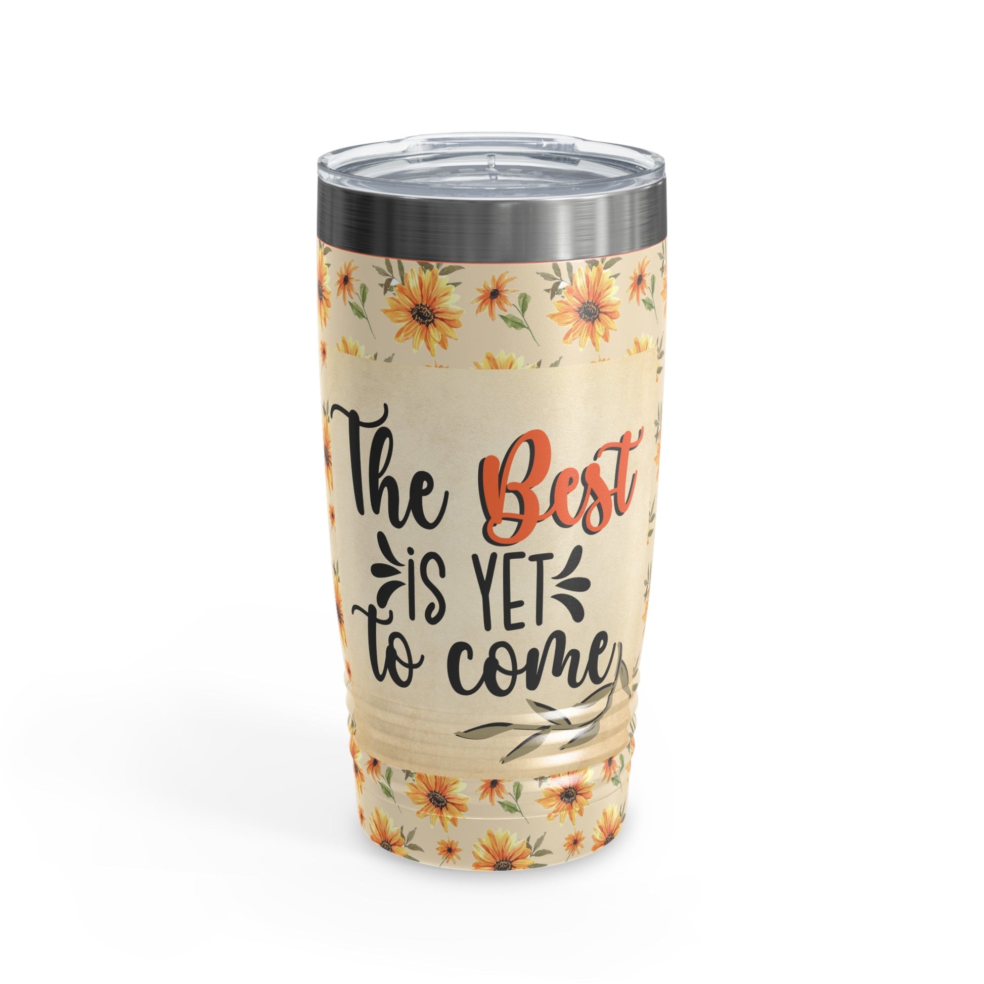 Flowered Ringneck Tumbler, 20oz Retirement gift The Best is Yet to come - I Love Heartstrings