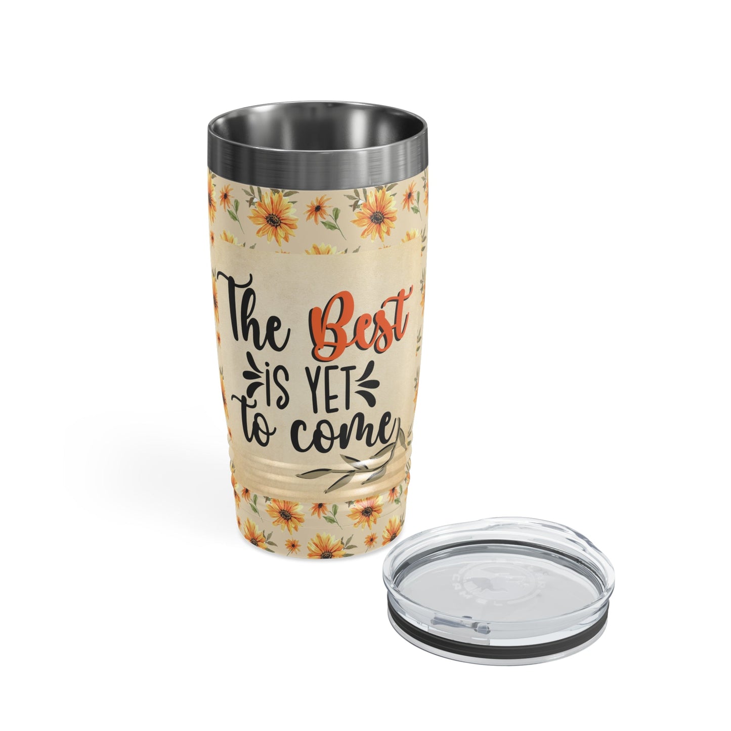 Flowered Ringneck Tumbler, 20oz Retirement gift The Best is Yet to come - I Love Heartstrings