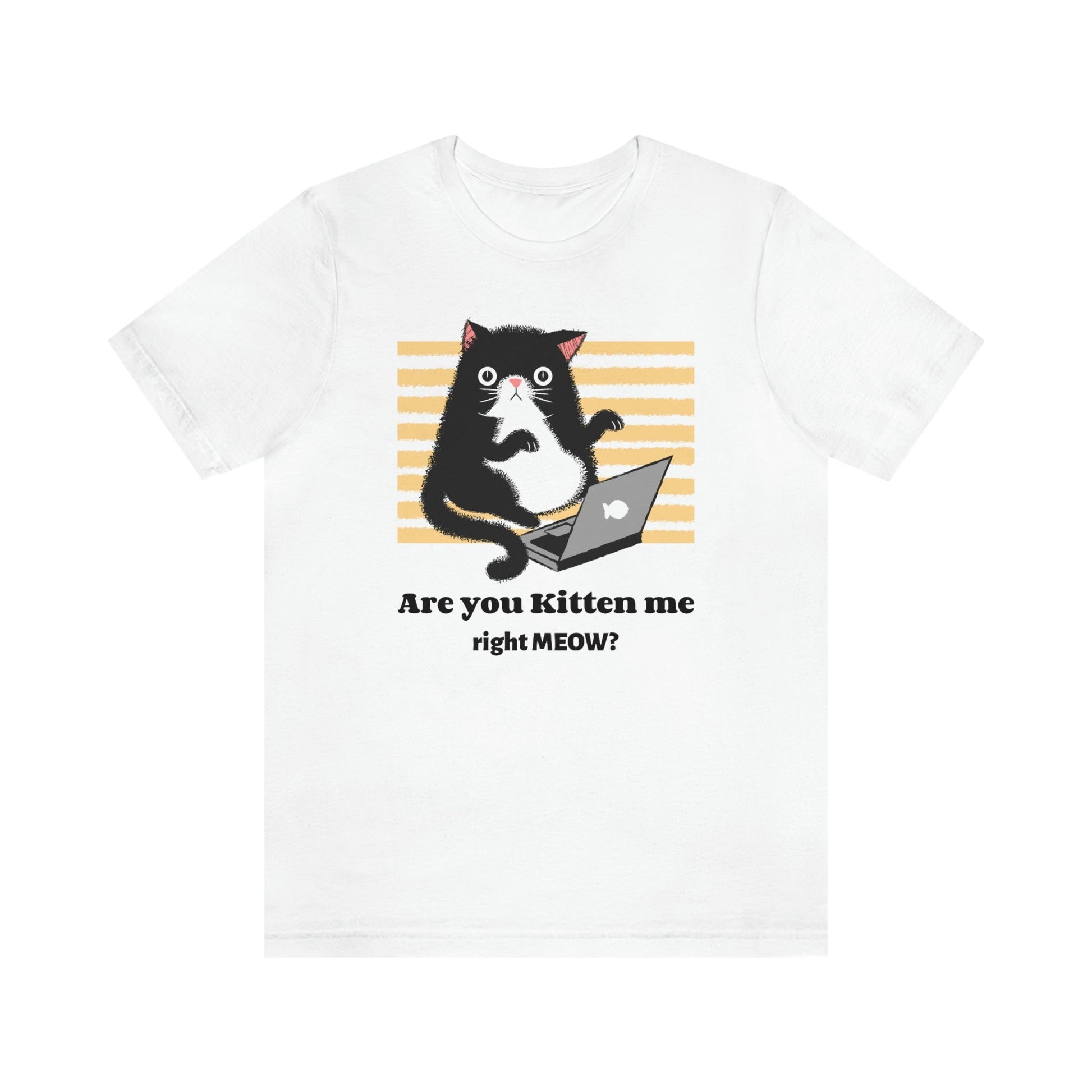 Funny Cat shirt, White Unisex Jersey Short Sleeve Tee - I Love Heartstrings