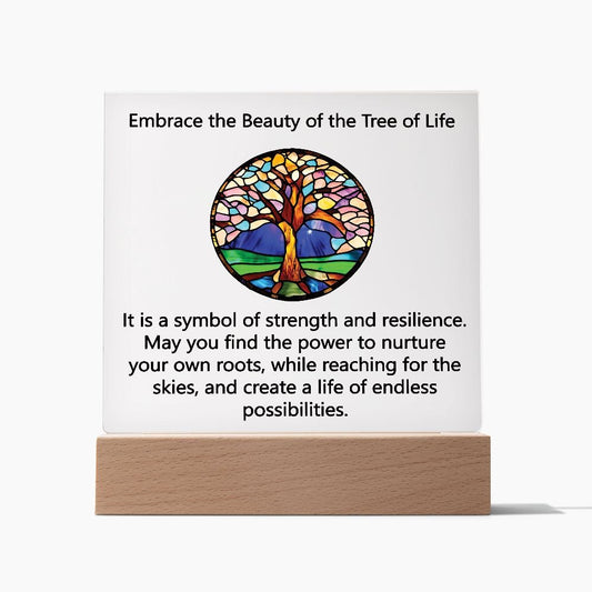 Graduation gift Tree of Life Acrylic Plaque, Gift for Graduate, New job gift, Inspirational saying - I Love Heartstrings