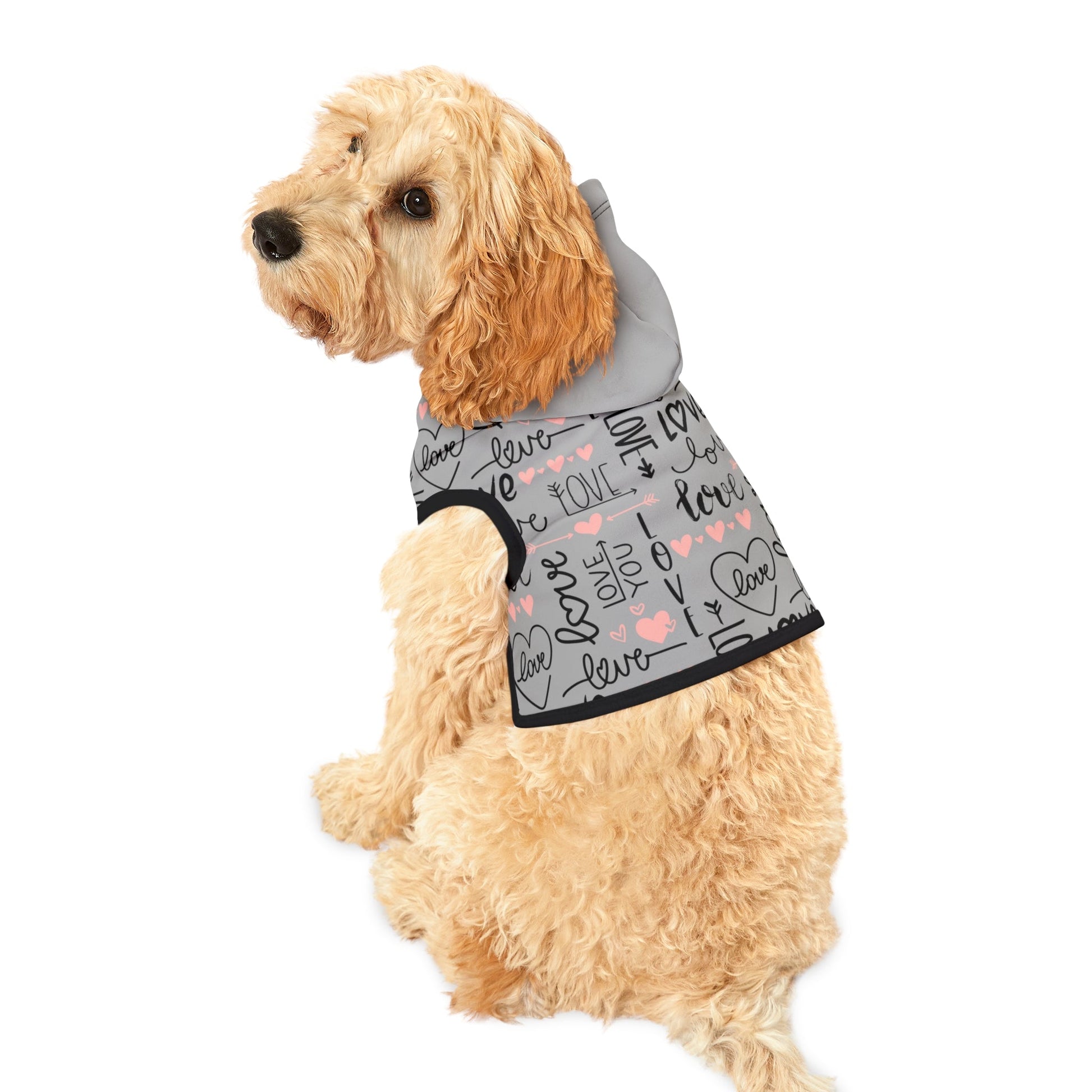 Gray Dog Hoodie, Dog Love gift, - I Love Heartstrings