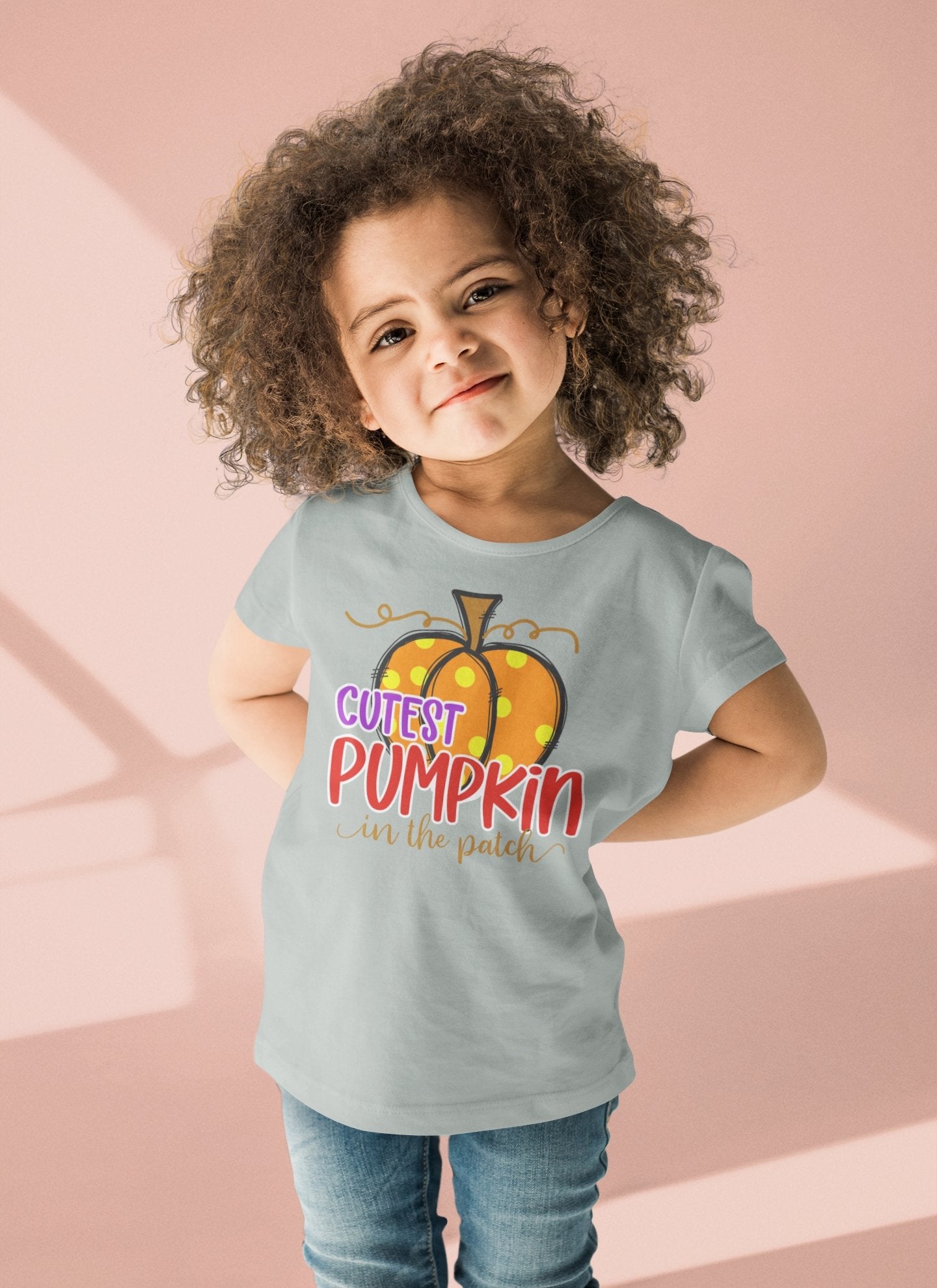 Kid's Cute Halloween Pumpkin Tee for Toddlers - I Love Heartstrings