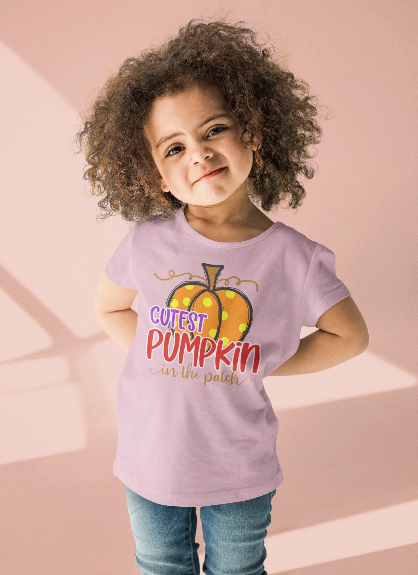 Kid's Cute Halloween Pumpkin Tee for Toddlers - I Love Heartstrings