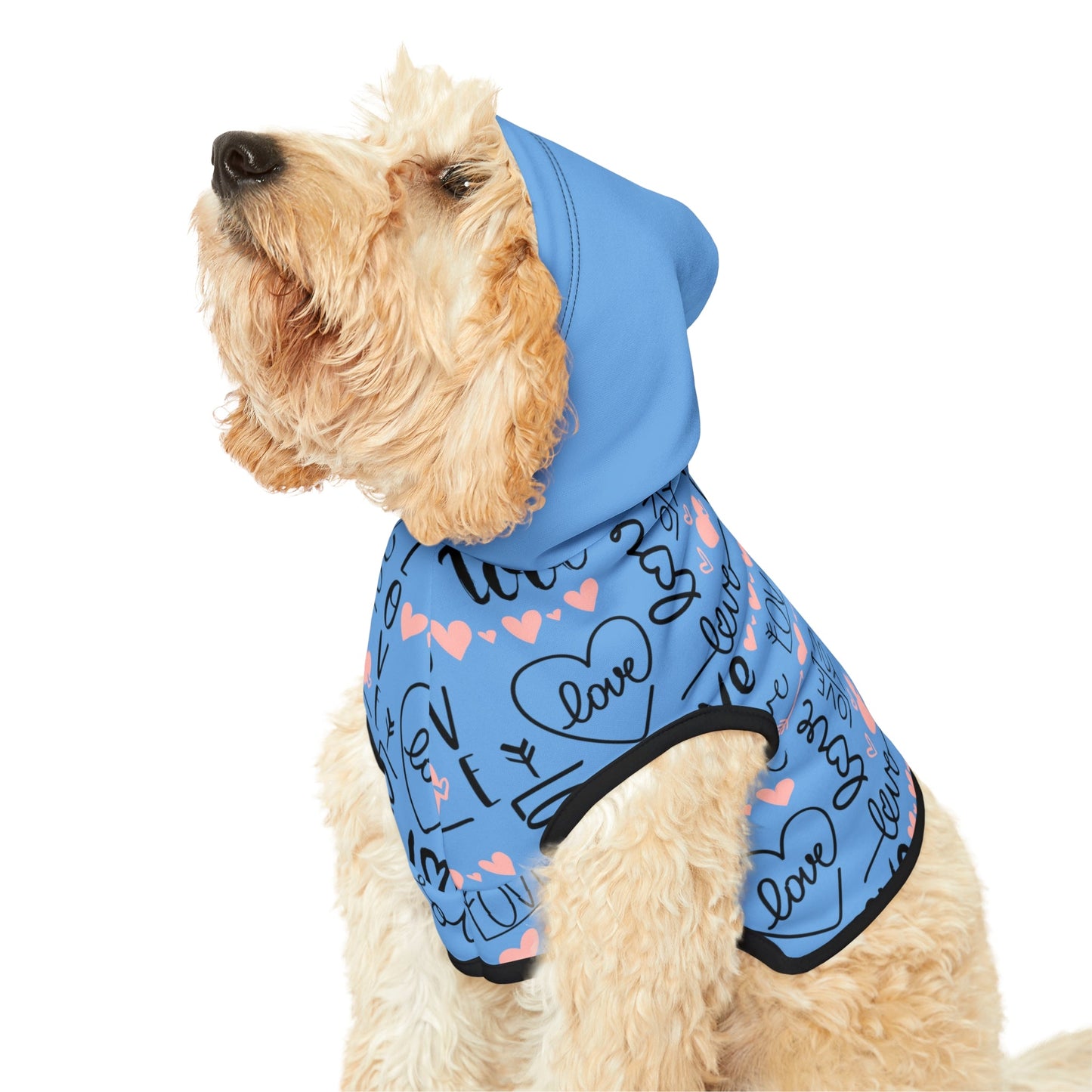 Light blue Dog Hoodie - I Love Heartstrings