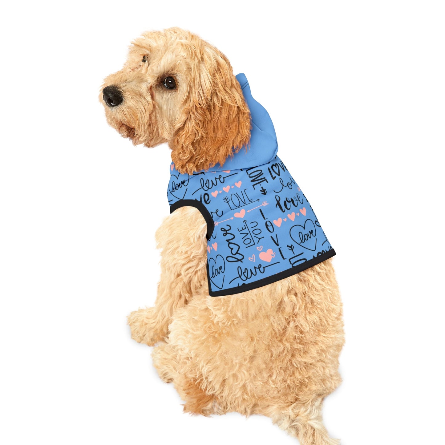 Light blue Dog Hoodie - I Love Heartstrings