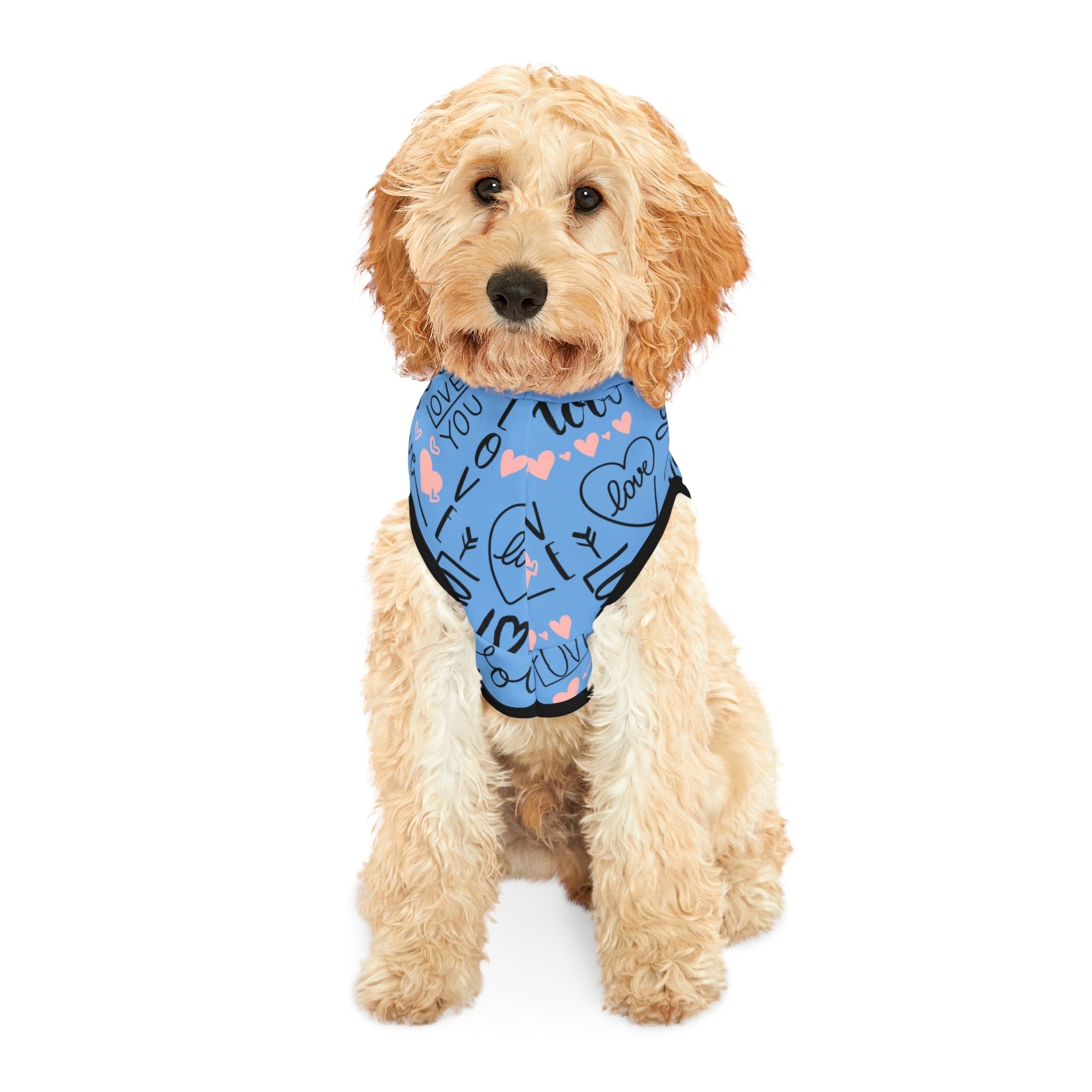 Light blue Dog Hoodie - I Love Heartstrings