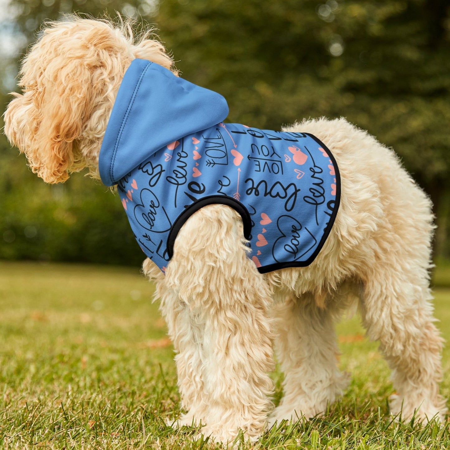 Light blue Dog Hoodie - I Love Heartstrings