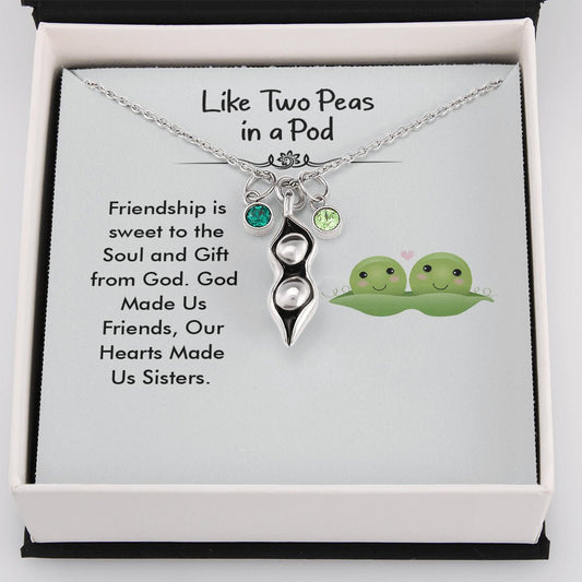 Like Two Peas in a Pod Friendship Necklace Necklace for Best Friend Gift keepsake present - I Love Heartstrings