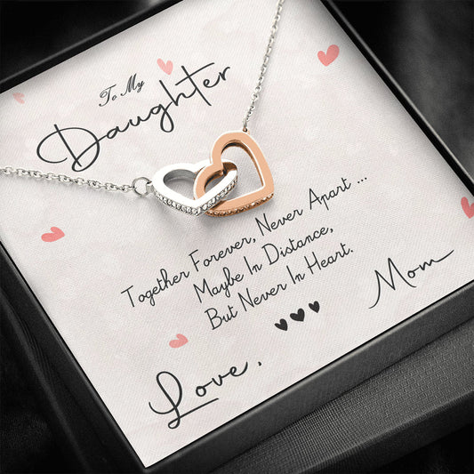 Mother Daughter Together Forever Interlocking Hearts Necklace - I Love Heartstrings