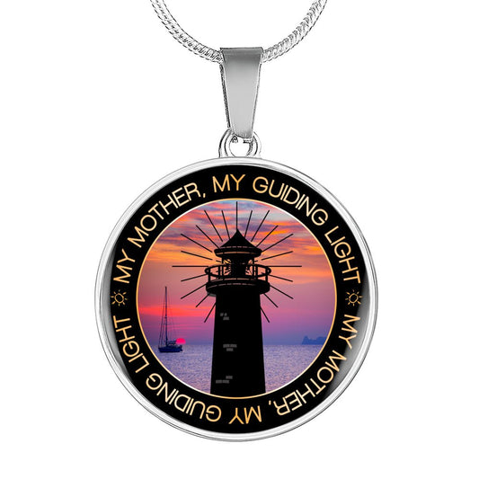 My Mother, My Guiding Light Circle Necklace - I Love Heartstrings