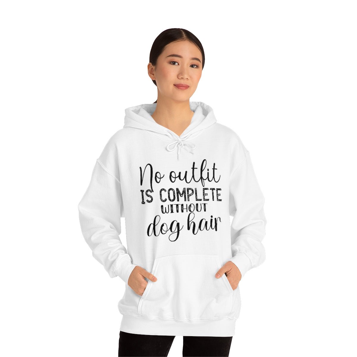 No Outfit is Complete without Dog Hair Dog Lover Unisex Heavy Blend™ Hooded Sweatshirt - I Love Heartstrings