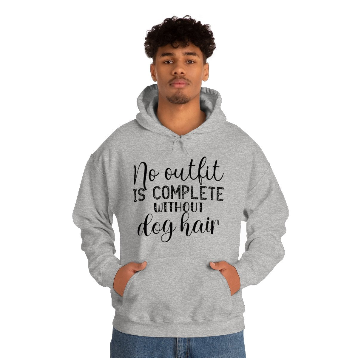 No Outfit is Complete without Dog Hair Dog Lover Unisex Heavy Blend™ Hooded Sweatshirt - I Love Heartstrings