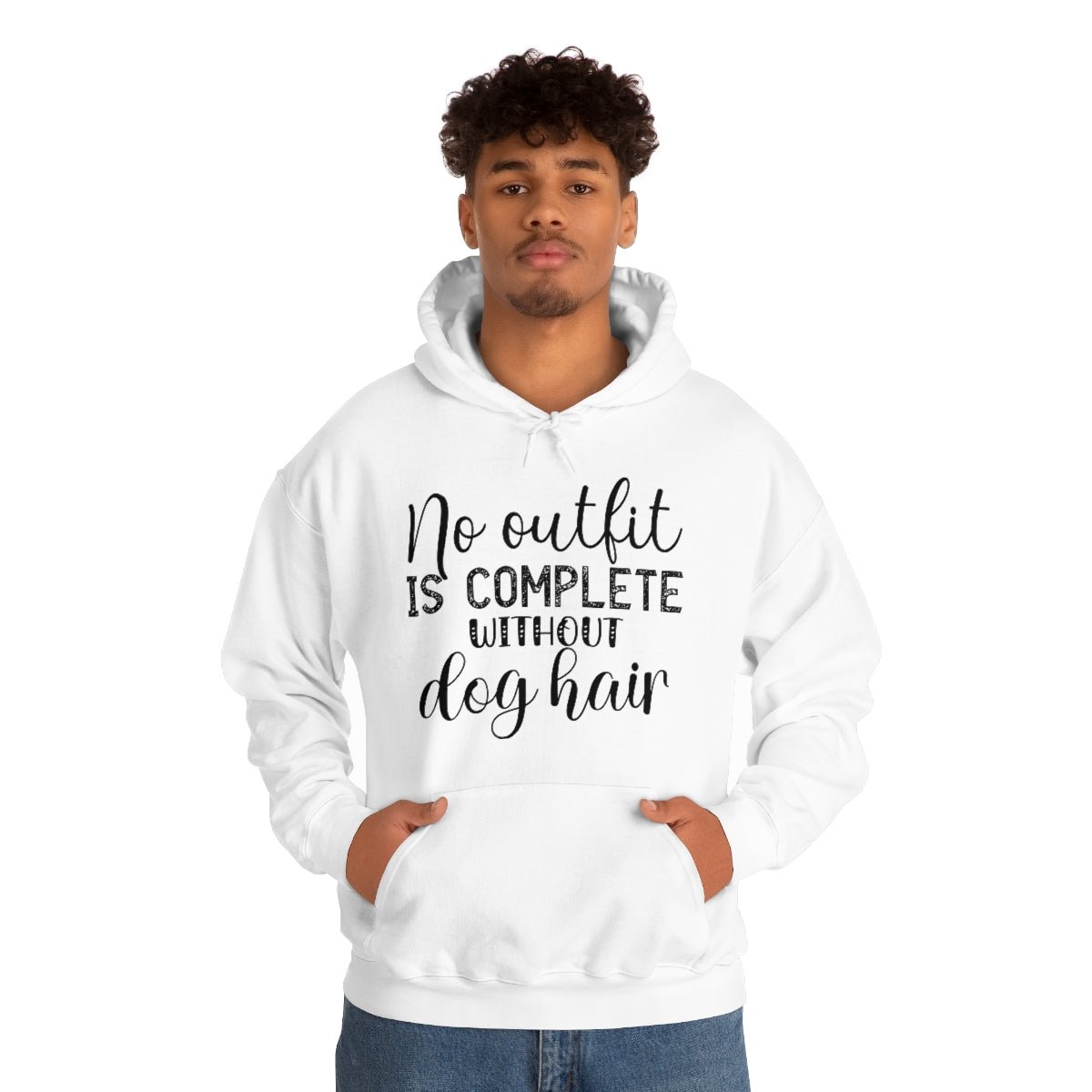 No Outfit is Complete without Dog Hair Dog Lover Unisex Heavy Blend™ Hooded Sweatshirt - I Love Heartstrings