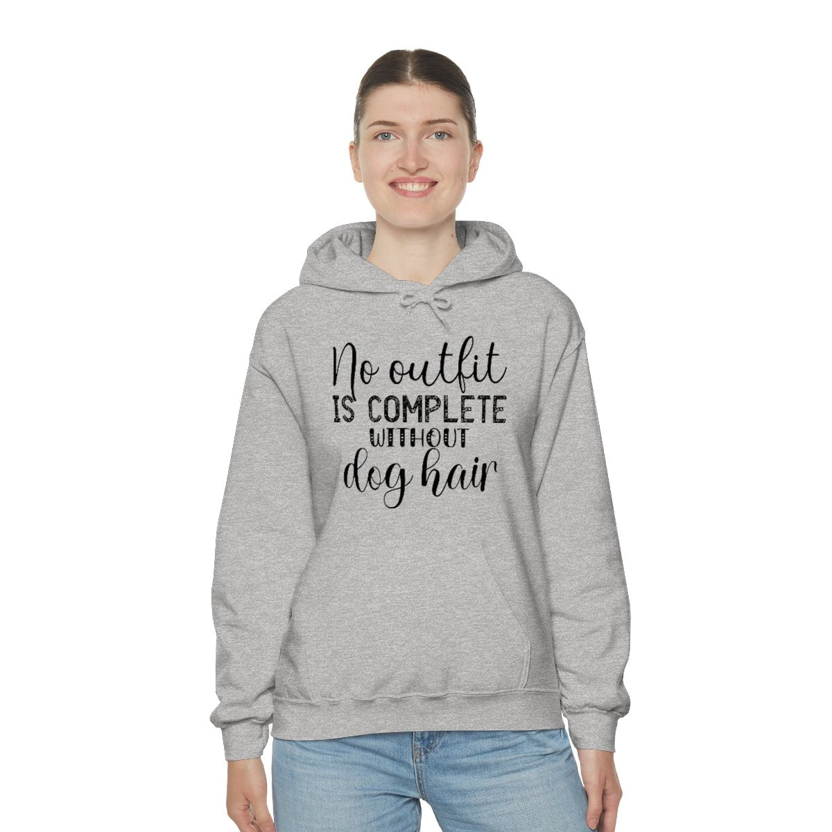 No Outfit is Complete without Dog Hair Dog Lover Unisex Heavy Blend™ Hooded Sweatshirt - I Love Heartstrings