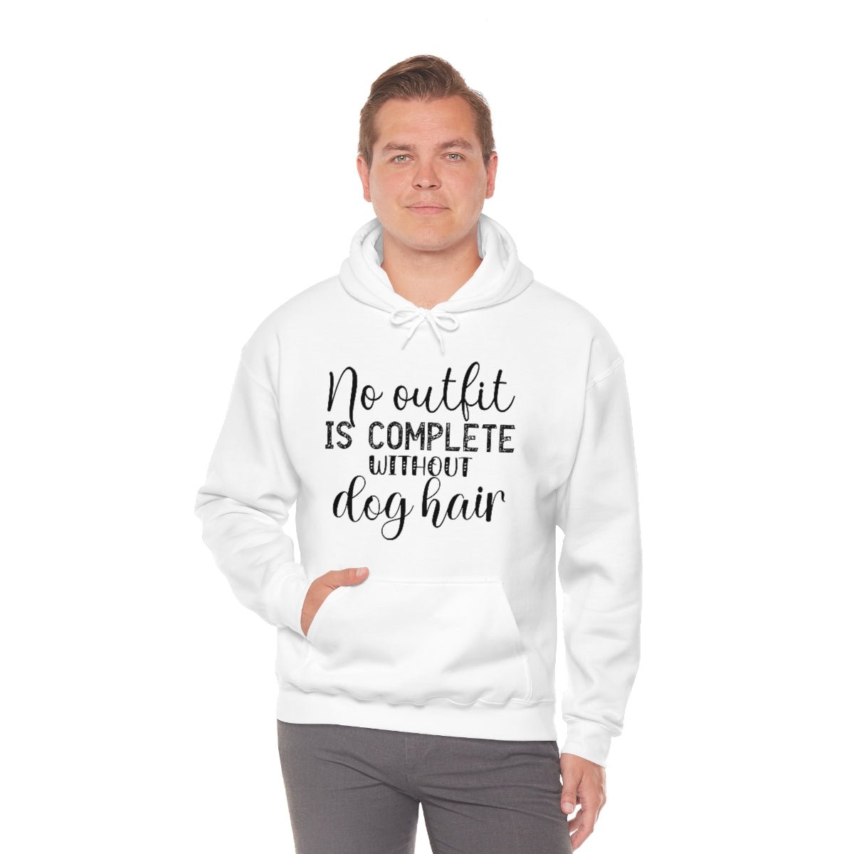 No Outfit is Complete without Dog Hair Dog Lover Unisex Heavy Blend™ Hooded Sweatshirt - I Love Heartstrings