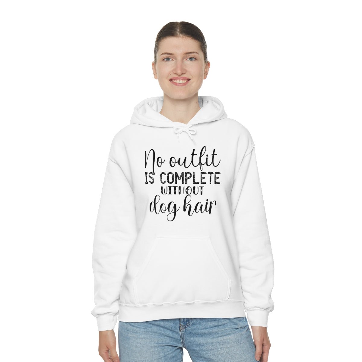 No Outfit is Complete without Dog Hair Dog Lover Unisex Heavy Blend™ Hooded Sweatshirt - I Love Heartstrings