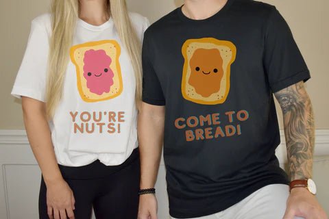 Peanut Butter Men's Shirt Come to Bread Couples Sleeve Tee - I Love Heartstrings