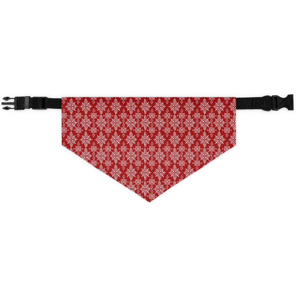 Red Holiday Pet Bandana Collar - I Love Heartstrings