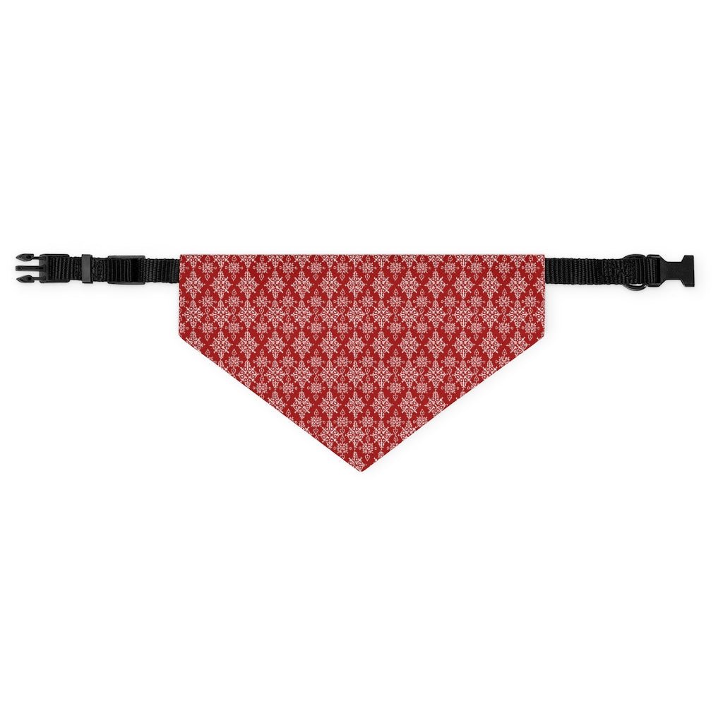 Red Holiday Pet Bandana Collar - I Love Heartstrings