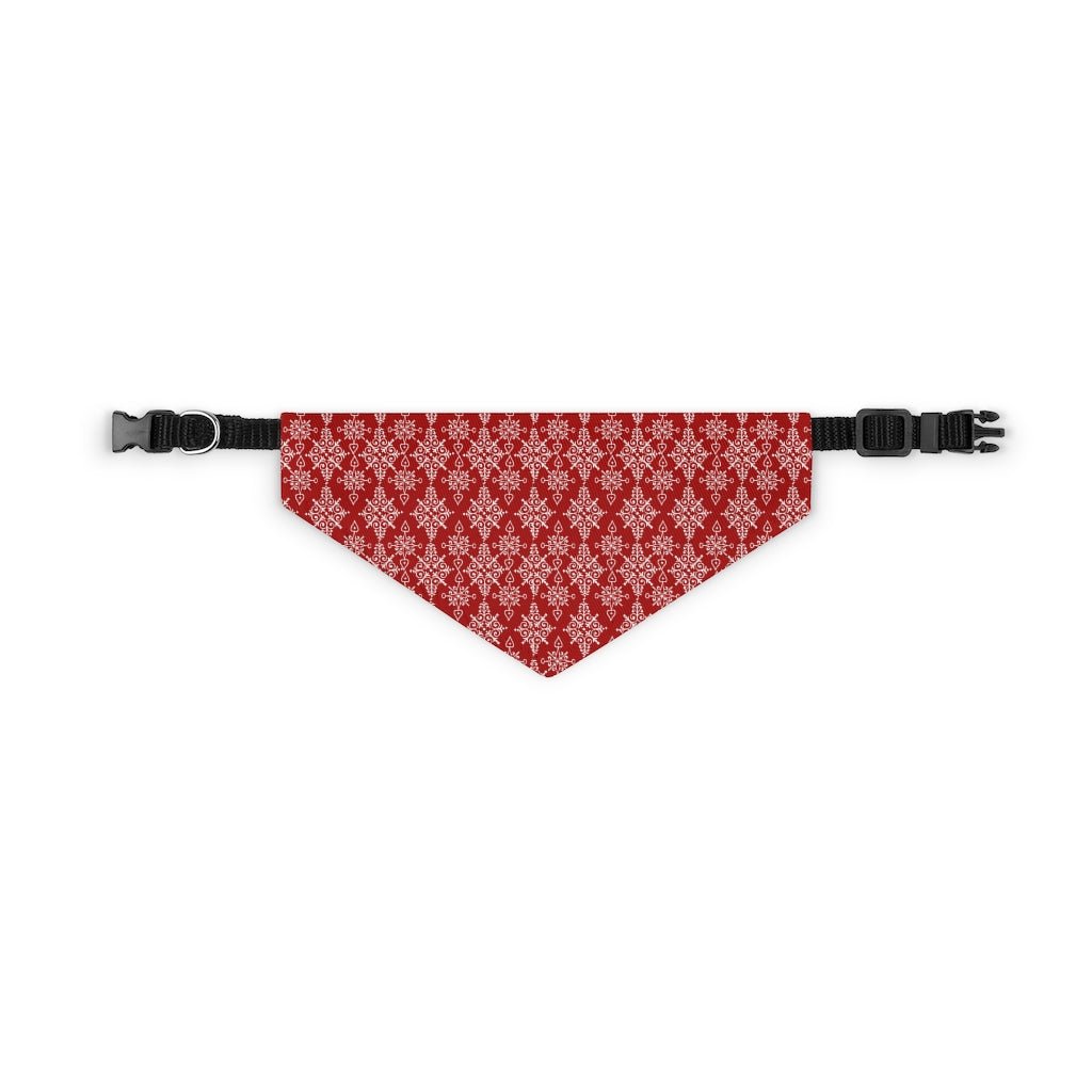 Red Holiday Pet Bandana Collar - I Love Heartstrings