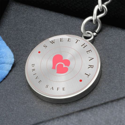 Sweetheart Drive Safe Keychain, New Driver Keychain - I Love Heartstrings