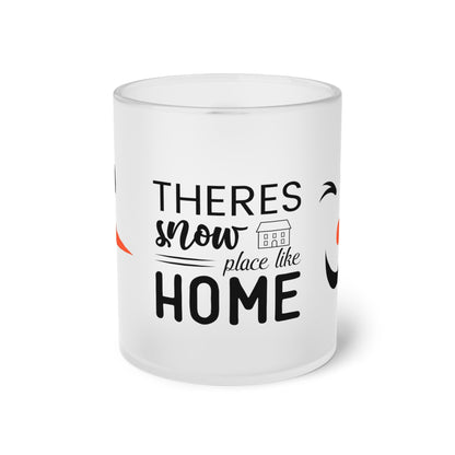 There's Snow Place Like Home Snowman Frosted Glass Mug - I Love Heartstrings