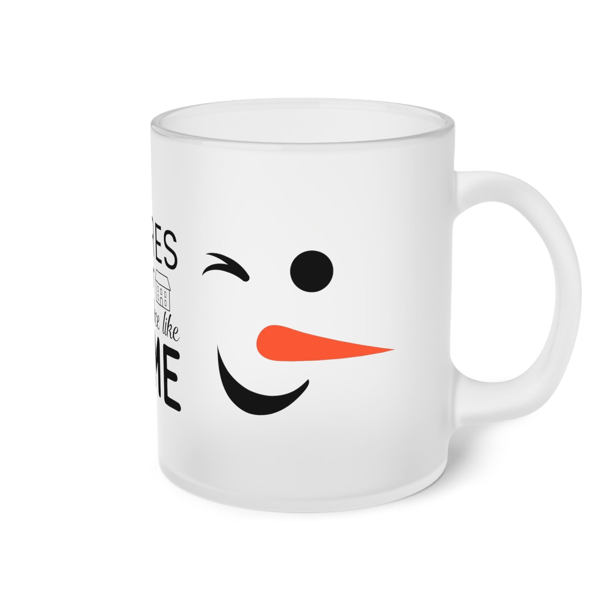 There's Snow Place Like Home Snowman Frosted Glass Mug - I Love Heartstrings