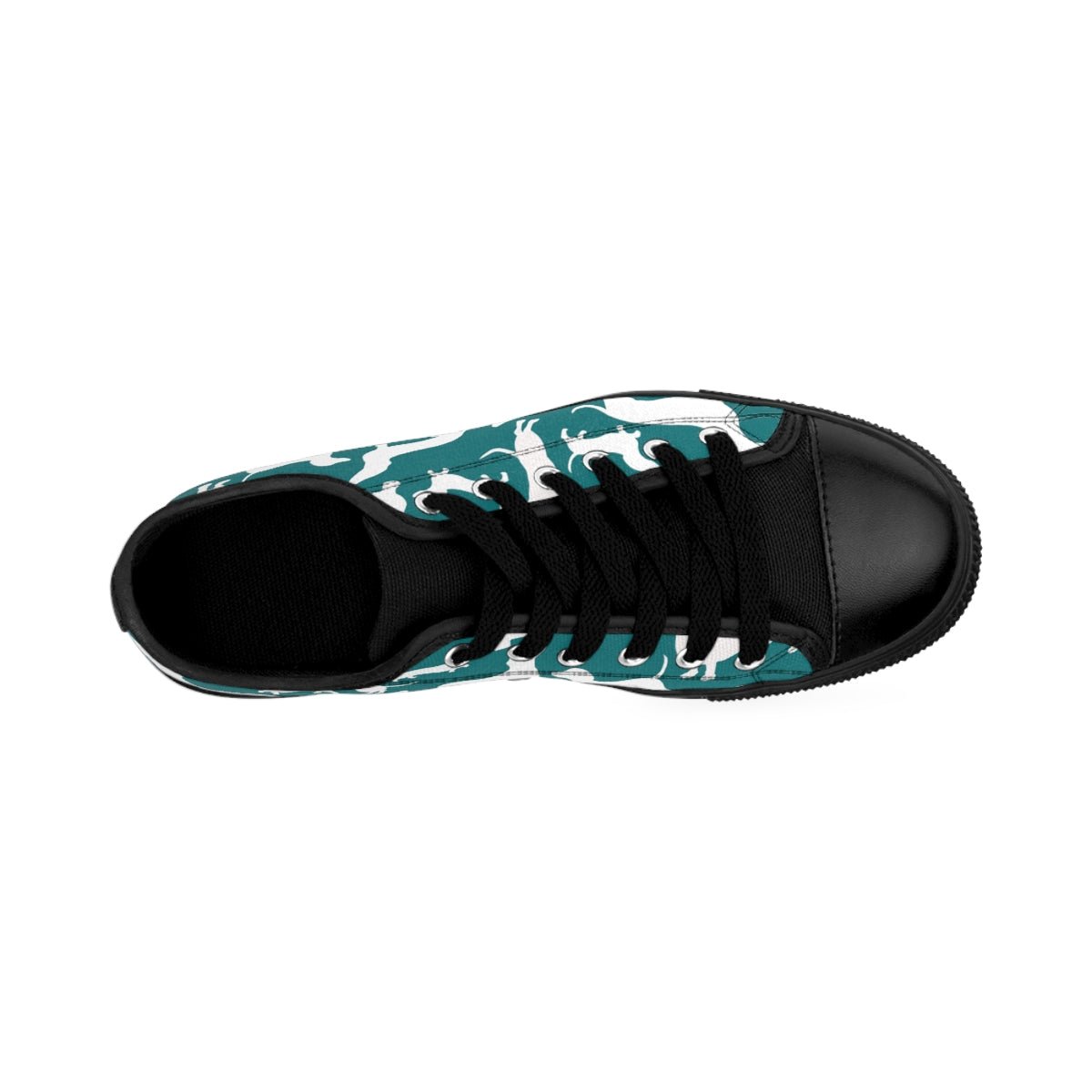 Women's Dachshund White and Green Sneakers - I Love Heartstrings