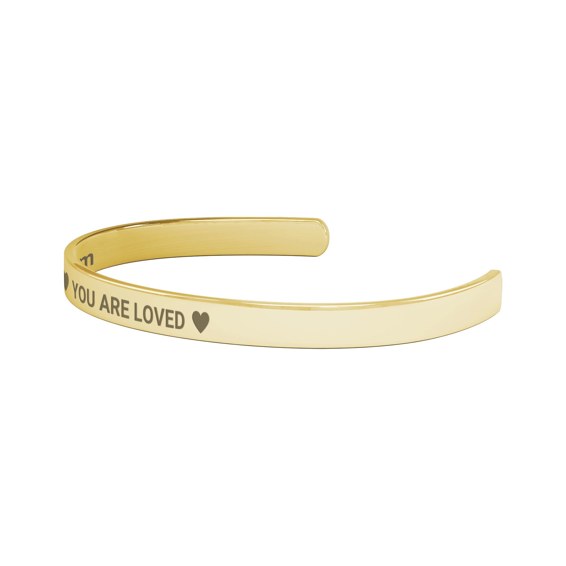 You are Loved cuffed bracelet Daughter gift from Dad and Mom - I Love Heartstrings