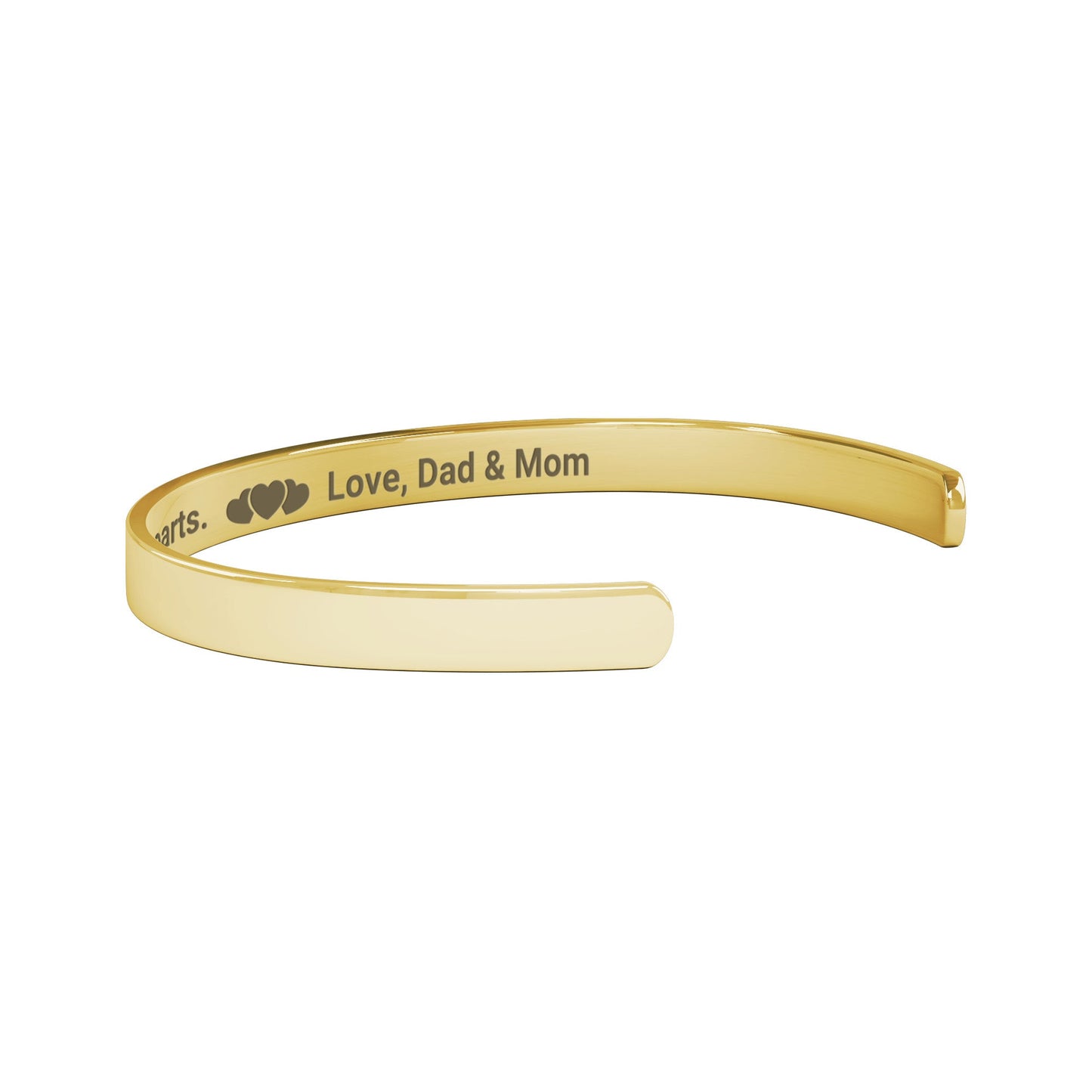 You are Loved cuffed bracelet Daughter gift from Dad and Mom - I Love Heartstrings