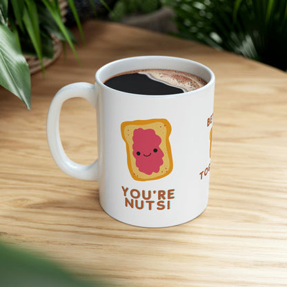 You're Nuts! Coffee Mugs for Couples, His Hers Mug Set, His and Hers Mugs Funny, His and Hers Mug Set, Match Mug, Matching Mugs Couple, Custom Funny Couple Mug, for her - I Love Heartstrings