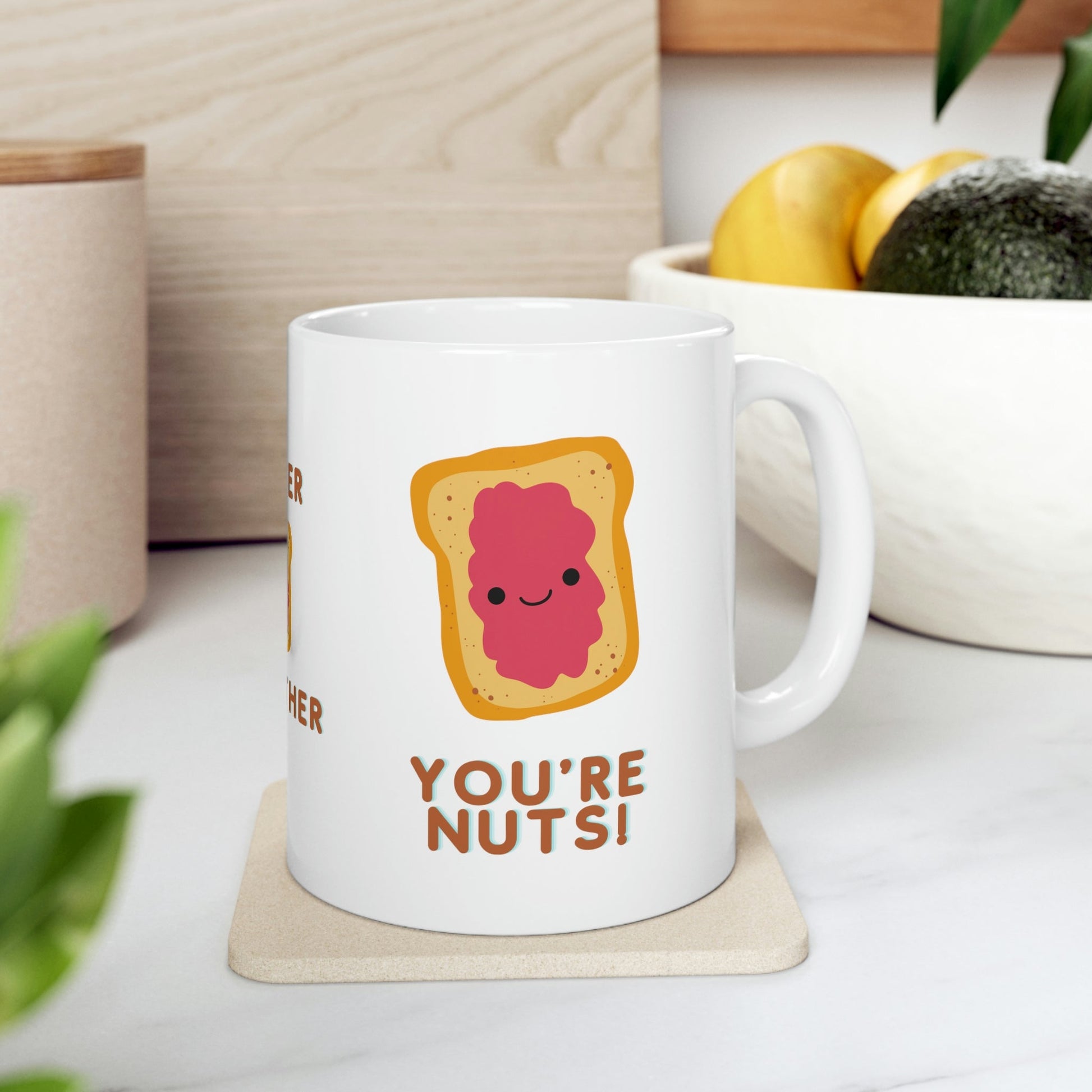 You're Nuts! Coffee Mugs for Couples, His Hers Mug Set, His and Hers Mugs Funny, His and Hers Mug Set, Match Mug, Matching Mugs Couple, Custom Funny Couple Mug, for her - I Love Heartstrings