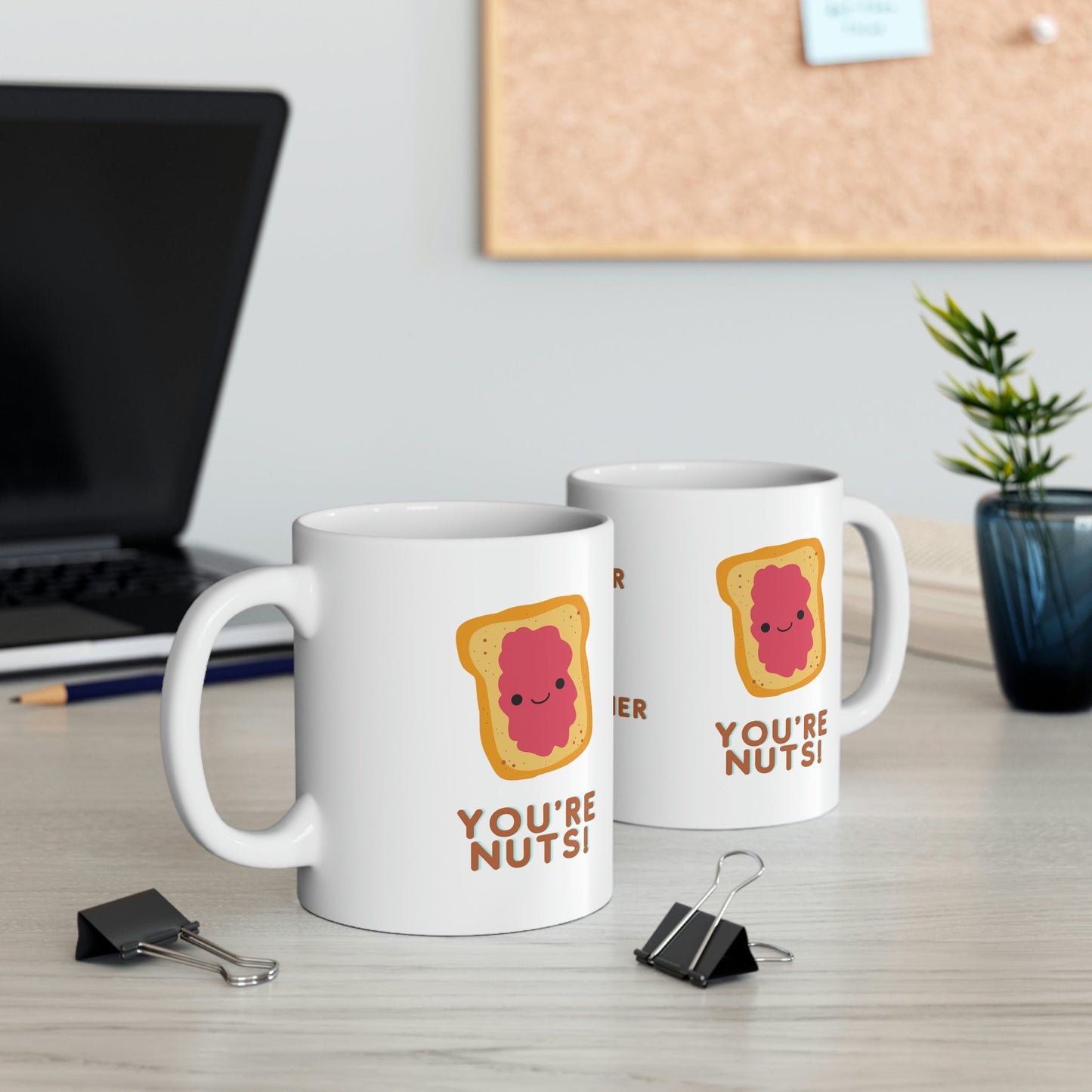 You're Nuts! Coffee Mugs for Couples, His Hers Mug Set, His and Hers Mugs Funny, His and Hers Mug Set, Match Mug, Matching Mugs Couple, Custom Funny Couple Mug, for her - I Love Heartstrings